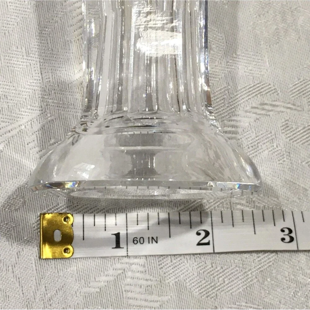 Vintage Crystal Decanter Bottle Diamond Cut Pattern Clear -No Stopper